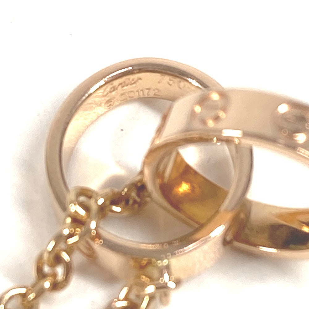 CARTIER ラブ LOVE ダブルリング ブレスレット ロゴ チェーンブレスレット アクセサリー K18 金 PG ブレスレット Au750 レディース ピンクゴールド