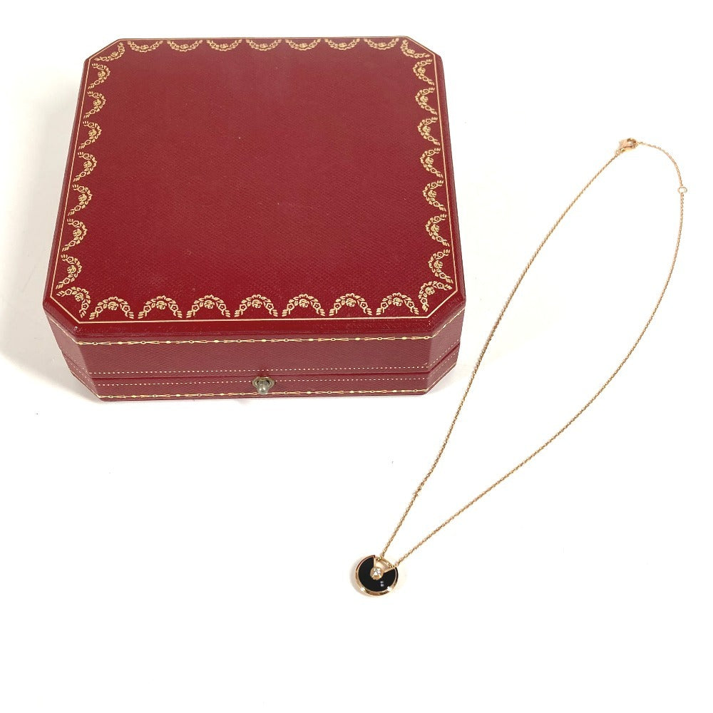 CARTIER アミュレット ドゥ カルティエ 1Pダイヤ XS チェーンネックレス アクセサリー 金 K18 ネックレス Au750 レディース ゴールド