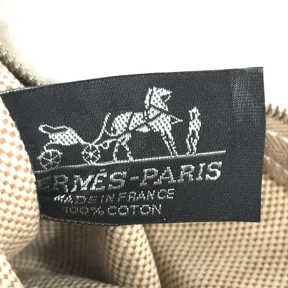 HERMES トートバッグ ポーチ付き セバスドプラージュ ロゴ 肩掛け カバン ボストンバッグ ショルダーバッグ コットン ユニセックス マルチカラー