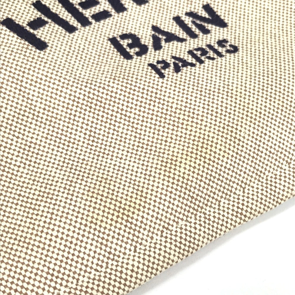 HERMES Tote Bag with Pouch, Sebas de Plage Logo, Shoulder Bag, Boston Bag, Cotton, Unisex, Multicolor