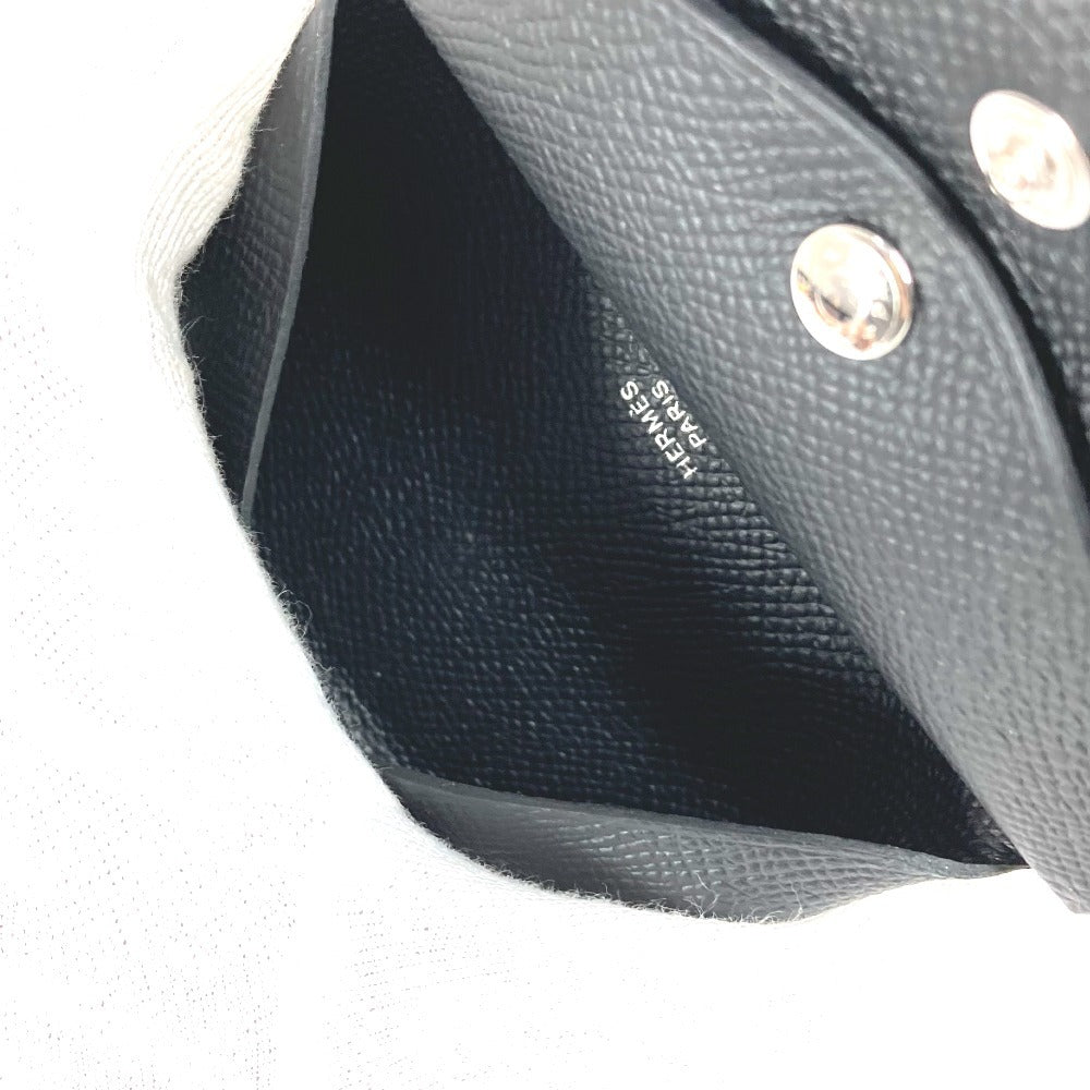 HERMES 2つ折り カルヴィデュオ カルヴィ デュオ カードケース 小銭入れ 財布 名刺入れ パスケース コインケース エプソン ユニセックス ブラック