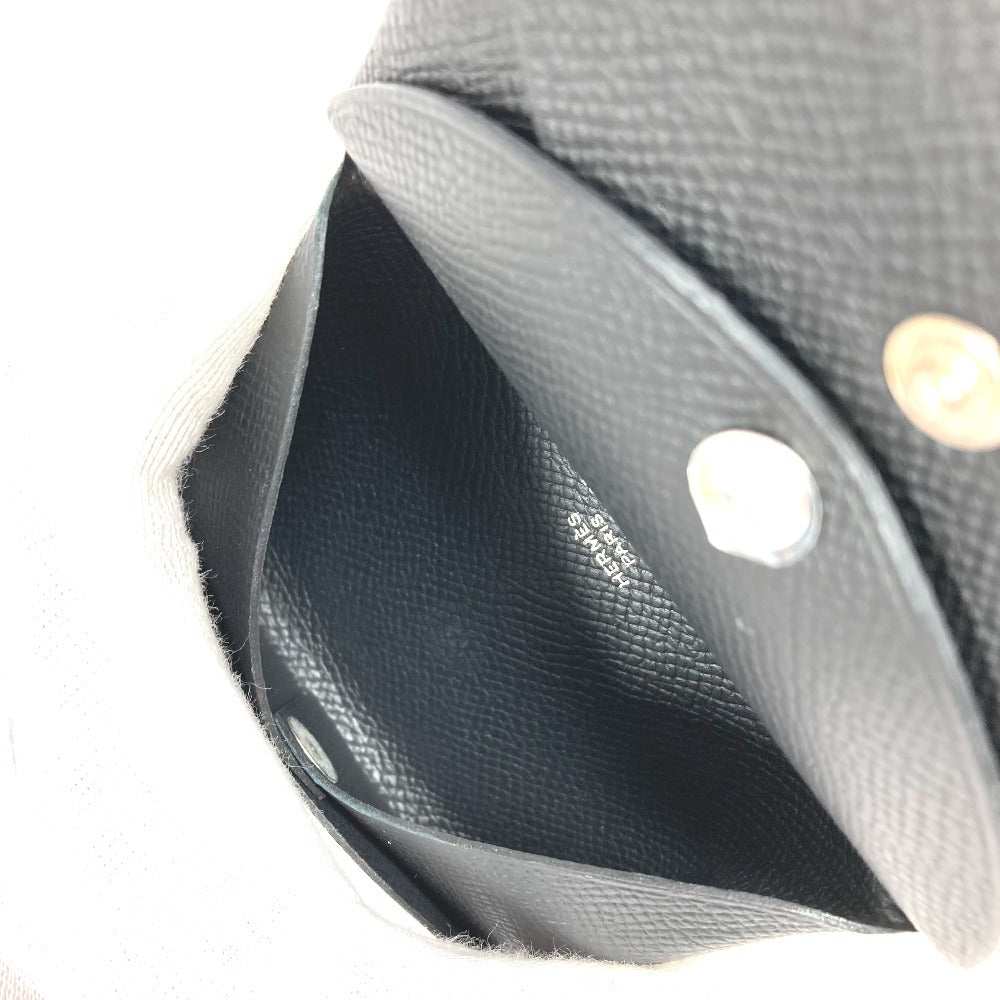 HERMES 2つ折り カルヴィデュオ カルヴィ デュオ カードケース 小銭入れ 財布 名刺入れ パスケース コインケース エプソン ユニセックス ブラック