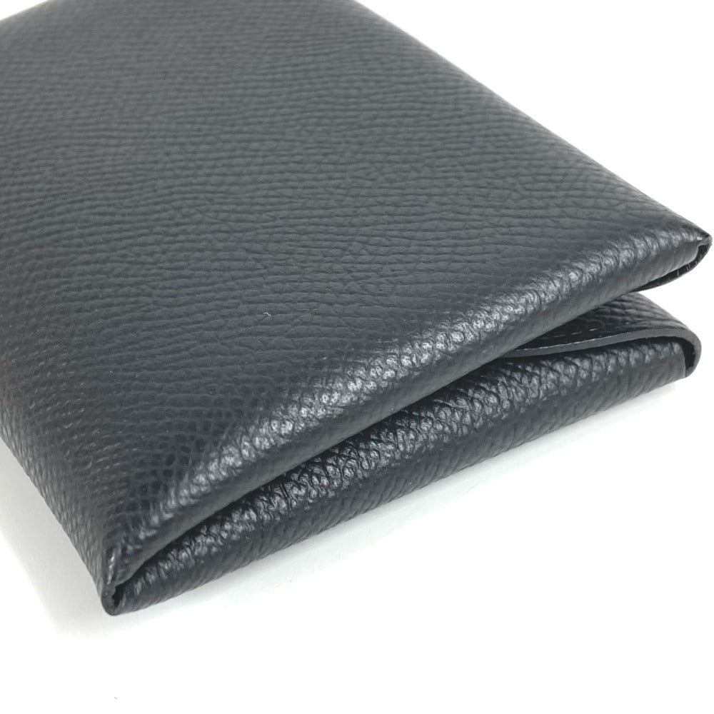 HERMES 2つ折り カルヴィデュオ カルヴィ デュオ カードケース 小銭入れ 財布 名刺入れ パスケース コインケース エプソン ユニセックス ブラック