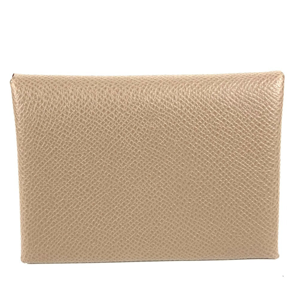 HERMES 2つ折り カルヴィデュオ カルヴィ デュオ カードケース 小銭入れ 財布 名刺入れ パスケース コインケース エプソン ユニセックス エトゥープ グレー