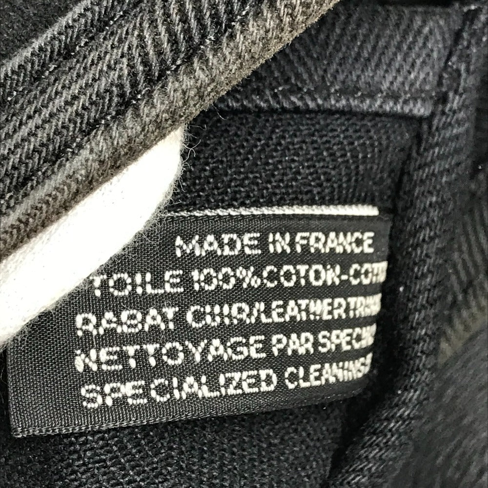 HERMES ヴァルパライソMM ヴァルパライソ MM カバン ミニボストンバッグ トートバッグ ハンドバッグ コットン ユニセックス ブラック