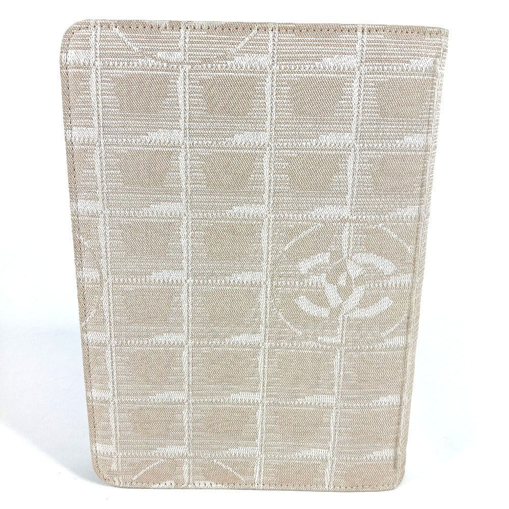 CHANEL ニュートラベルライン ロゴ システム手帳 ステーショナリー 手帳カバー ナイロンキャンバス ユニセックス ベージュ