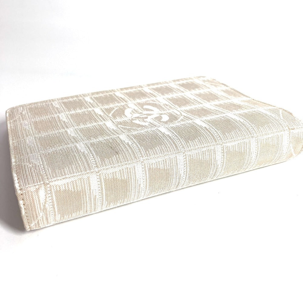 CHANEL ニュートラベルライン ロゴ システム手帳 ステーショナリー 手帳カバー ナイロンキャンバス ユニセックス ベージュ