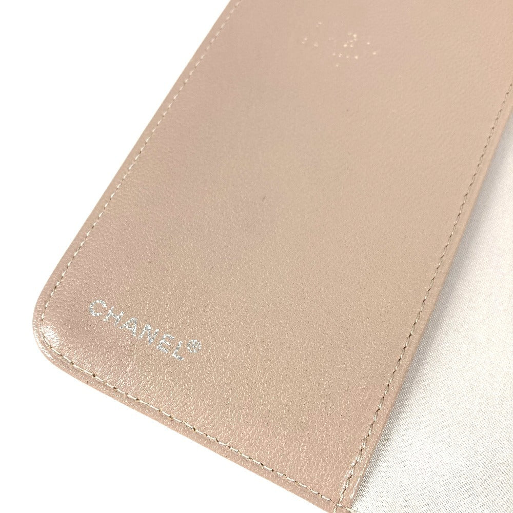 CHANEL New Travel Line Logo Planner, Stationery, Nylon Canvas Cover, Unisex, Beige