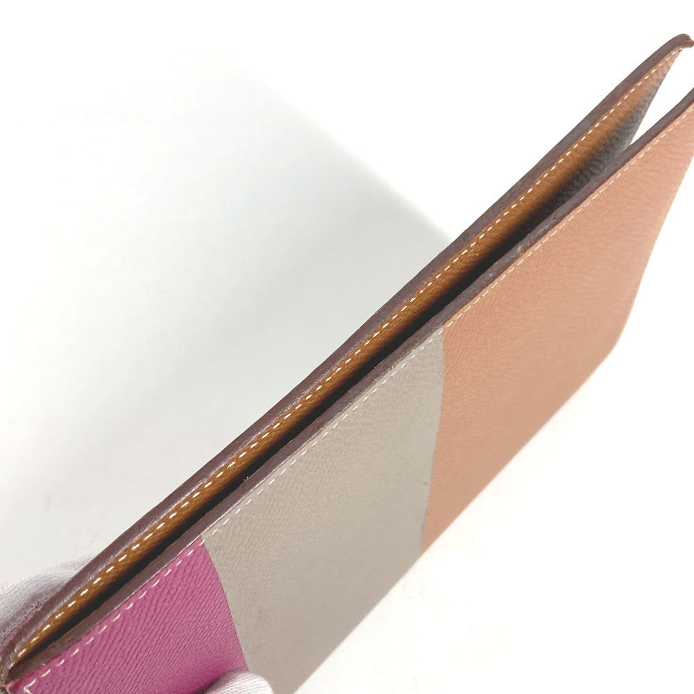 HERMES トリコロールカラー グローブトロッター アジェンダ ノートカバー システム手帳 ステーショナリー 手帳カバー エプソン ユニセックス ブラウン