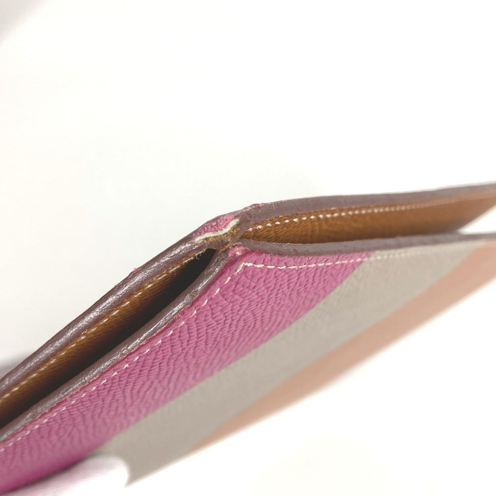 HERMES トリコロールカラー グローブトロッター アジェンダ ノートカバー システム手帳 ステーショナリー 手帳カバー エプソン ユニセックス ブラウン