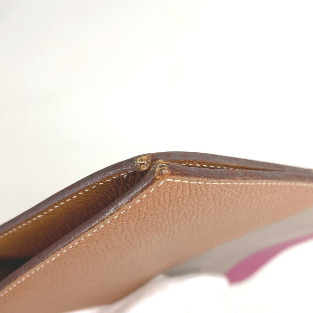 HERMES トリコロールカラー グローブトロッター アジェンダ ノートカバー システム手帳 ステーショナリー 手帳カバー エプソン ユニセックス ブラウン