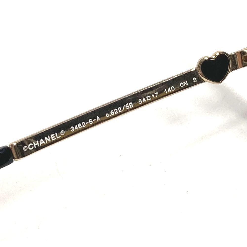 CHANEL 3462-S-A ハート CC ココマーク ロゴ めがね メガネ アイウェア 眼鏡 サングラス プラスチック レディース ブラック