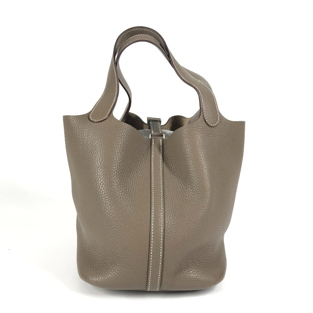 HERMES ピコタンロック MM 22 ピコタンロックMM ハンドバック カバン ハンドバッグ トリヨンクレマンス レディース エトゥープ グレー