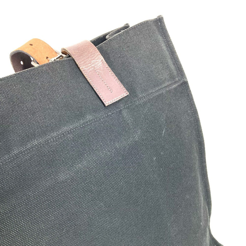 HERMES エトリヴィエール ショッピングトート カバン トートバッグ 縦型トート ショルダーバッグ レザー/キャンバス ユニセックス ブラック