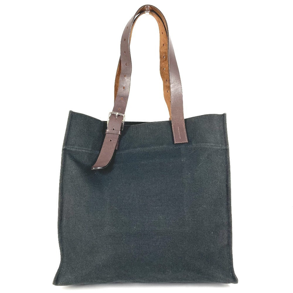 HERMES エトリヴィエール ショッピングトート カバン トートバッグ 縦型トート ショルダーバッグ レザー/キャンバス ユニセックス ブラック