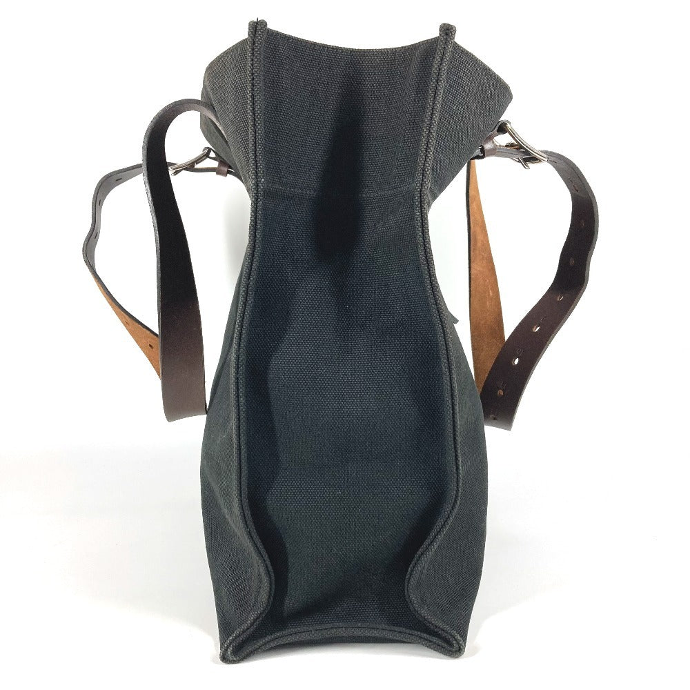 HERMES エトリヴィエール ショッピングトート カバン トートバッグ 縦型トート ショルダーバッグ レザー/キャンバス ユニセックス ブラック