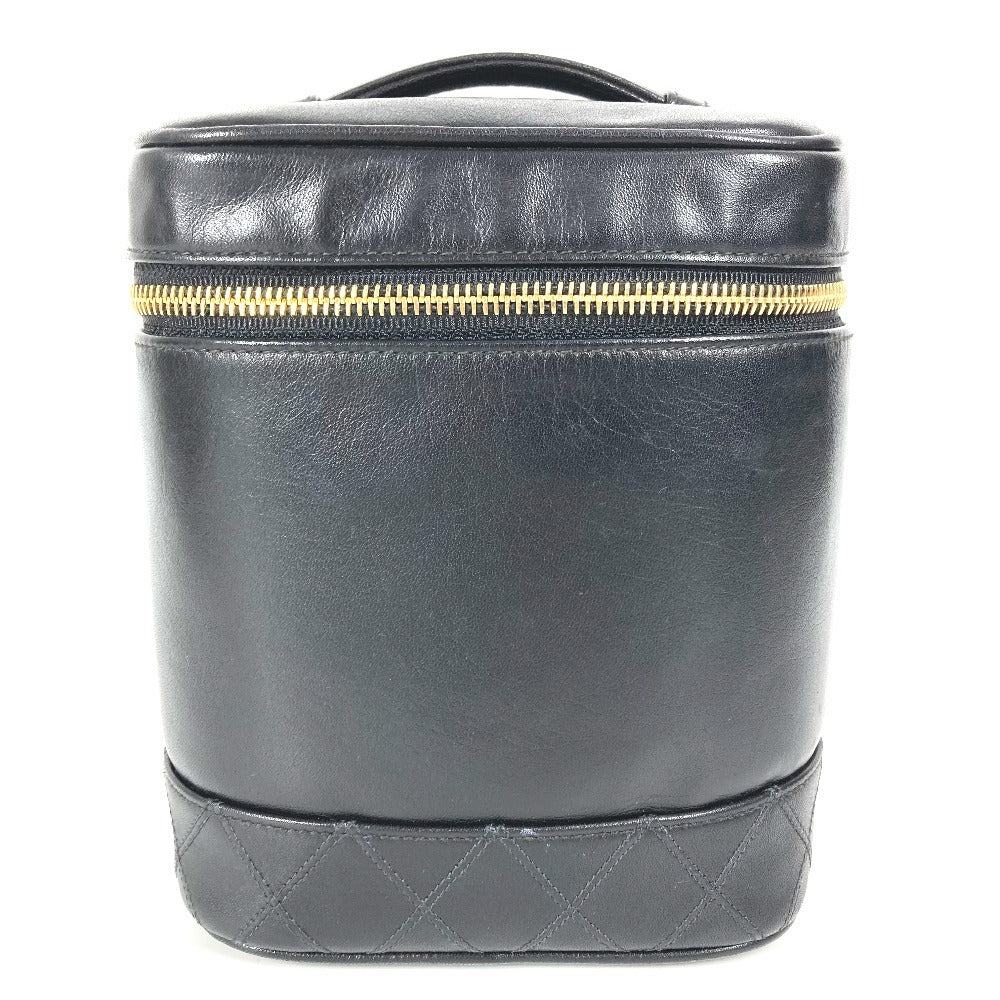 CHANEL CC ココマーク　ロゴ ピコローレ カバン バニティバッグ ポーチ ボックス BOX ハンドバッグ レザー レディース ブラック