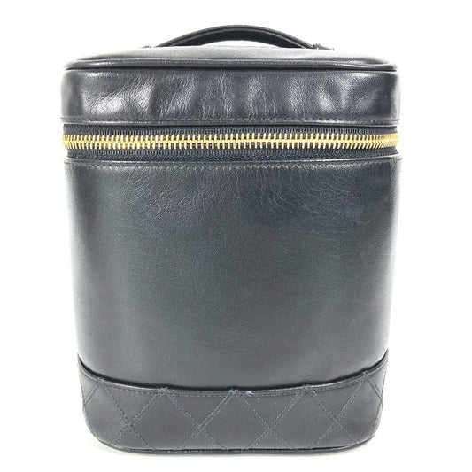 CHANEL CC ココマーク　ロゴ ピコローレ カバン バニティバッグ ポーチ ボックス BOX ハンドバッグ レザー レディース ブラック