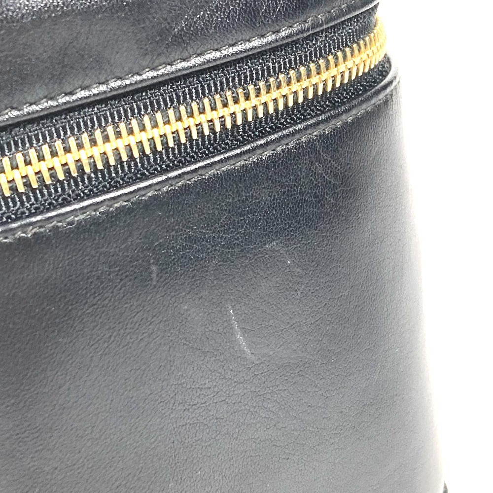 CHANEL CC ココマーク　ロゴ ピコローレ カバン バニティバッグ ポーチ ボックス BOX ハンドバッグ レザー レディース ブラック