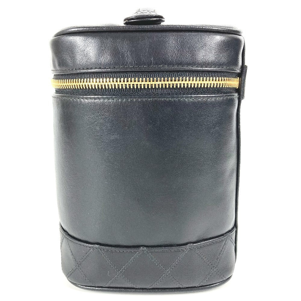 CHANEL CC ココマーク　ロゴ ピコローレ カバン バニティバッグ ポーチ ボックス BOX ハンドバッグ レザー レディース ブラック