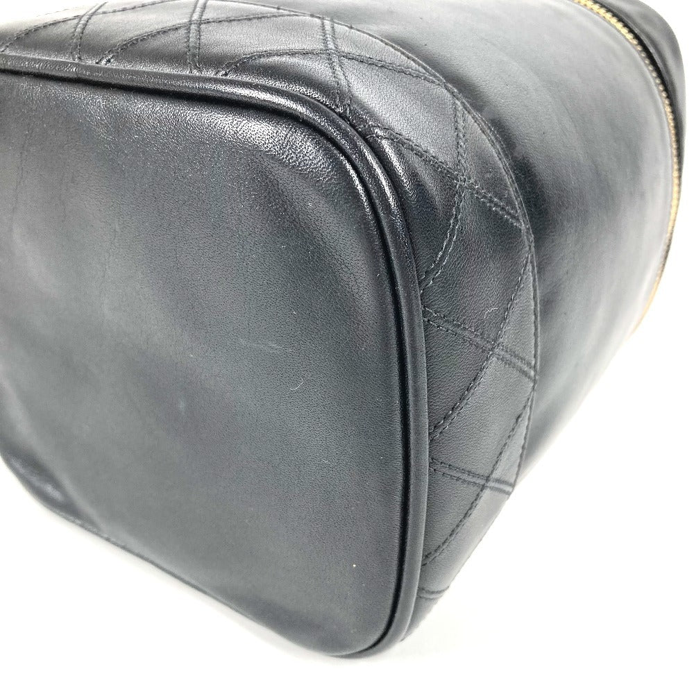 CHANEL CC ココマーク　ロゴ ピコローレ カバン バニティバッグ ポーチ ボックス BOX ハンドバッグ レザー レディース ブラック