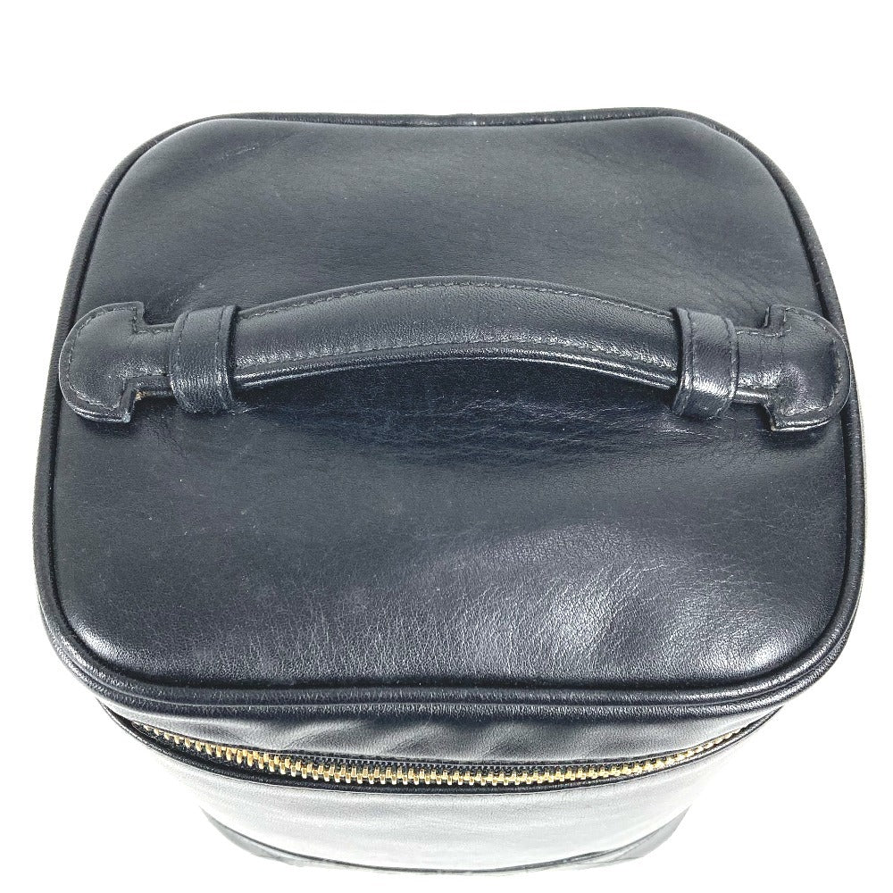 CHANEL CC ココマーク　ロゴ ピコローレ カバン バニティバッグ ポーチ ボックス BOX ハンドバッグ レザー レディース ブラック