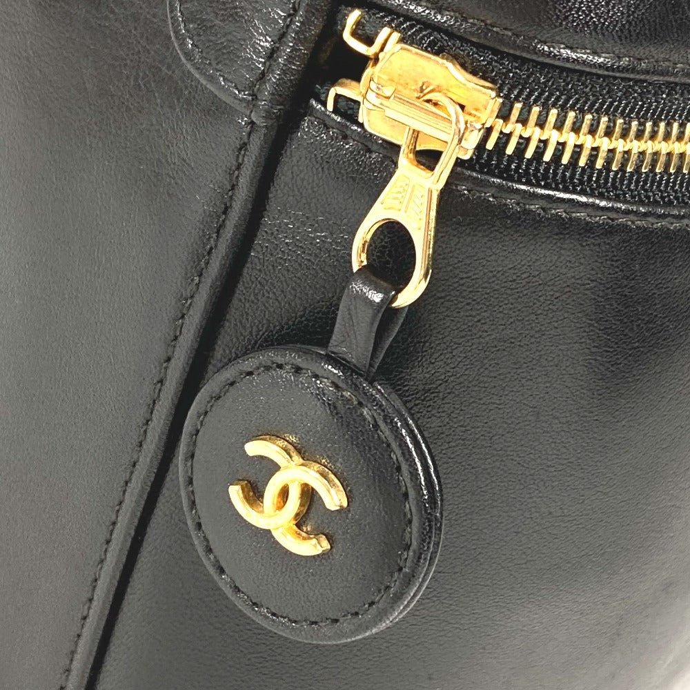CHANEL CC ココマーク　ロゴ ピコローレ カバン バニティバッグ ポーチ ボックス BOX ハンドバッグ レザー レディース ブラック