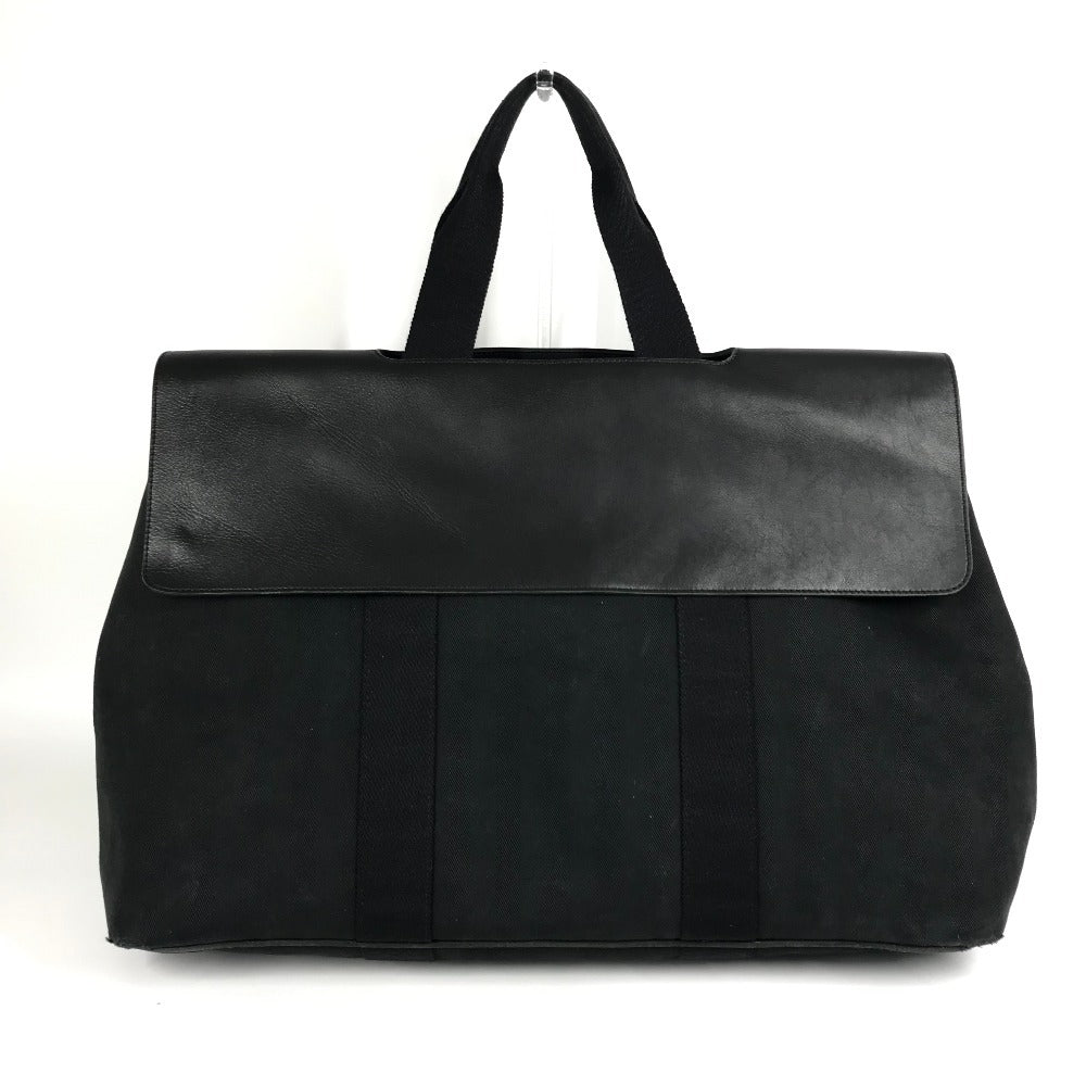 HERMES ヴァルパライソ GM ヴァルパライソGM 旅行バッグ トラベルバッグ カバン トートバッグ フラップ ボストンバッグ レザー/キャンバス レディース ブラック