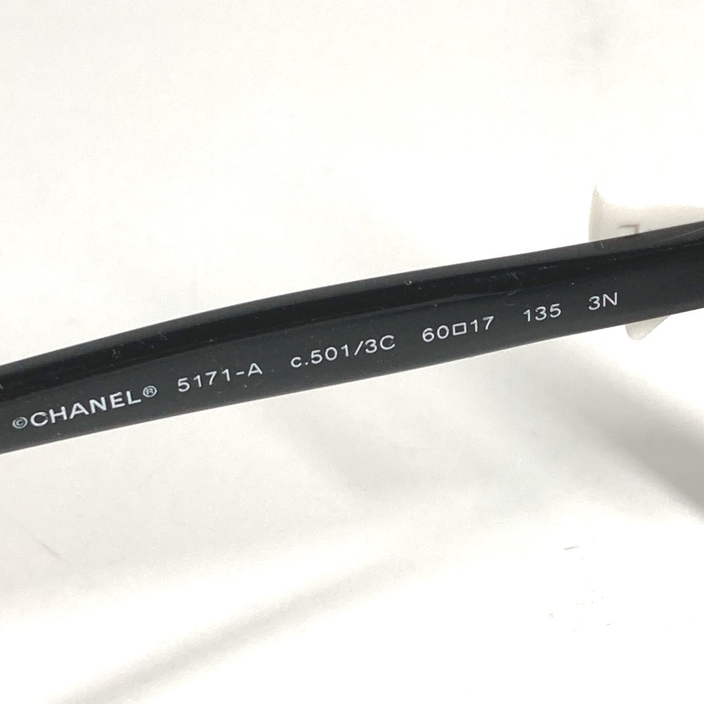 CHANEL 5171-A りぼん リボン CC ココマーク ロゴ めがね メガネ アイウェア 眼鏡 サングラス プラスチック レディース ブラック