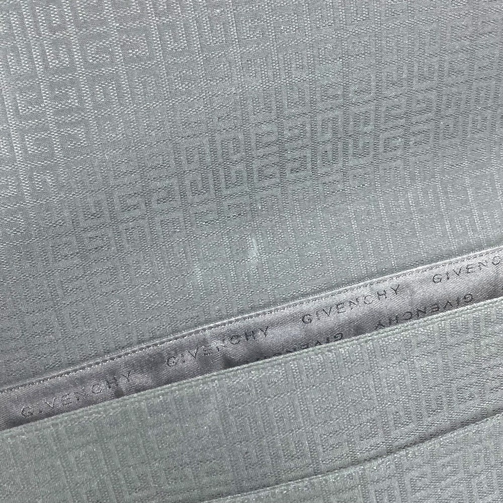 GIVENCHY ロゴ 総柄 カバン 斜め掛け フラップ メッセンジャーバッグ ショルダーバッグ レザー/キャンバス ユニセックス ブラック