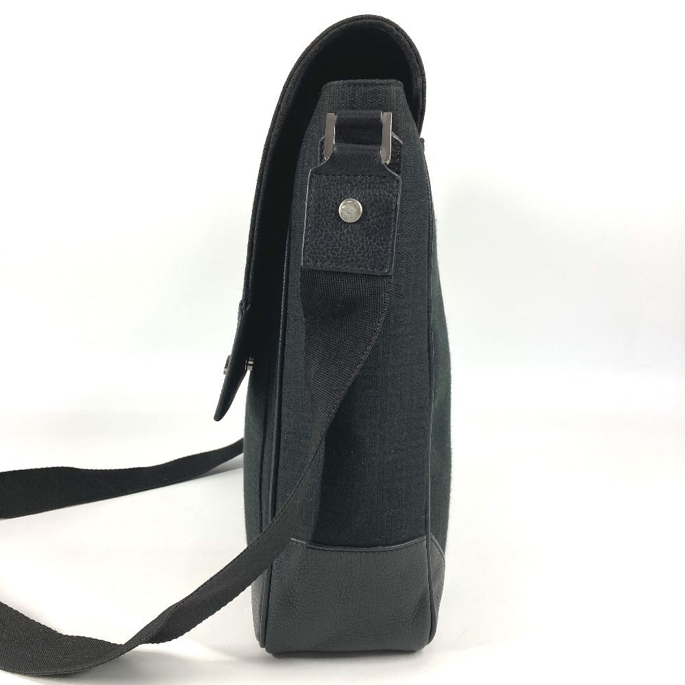 GIVENCHY ロゴ 総柄 カバン 斜め掛け フラップ メッセンジャーバッグ ショルダーバッグ レザー/キャンバス ユニセックス ブラック