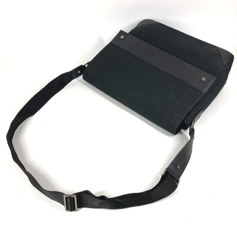 GIVENCHY ロゴ 総柄 カバン 斜め掛け フラップ メッセンジャーバッグ ショルダーバッグ レザー/キャンバス ユニセックス ブラック