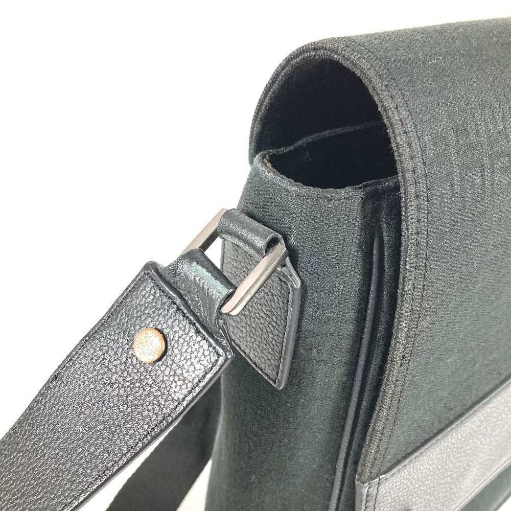 GIVENCHY ロゴ 総柄 カバン 斜め掛け フラップ メッセンジャーバッグ ショルダーバッグ レザー/キャンバス ユニセックス ブラック