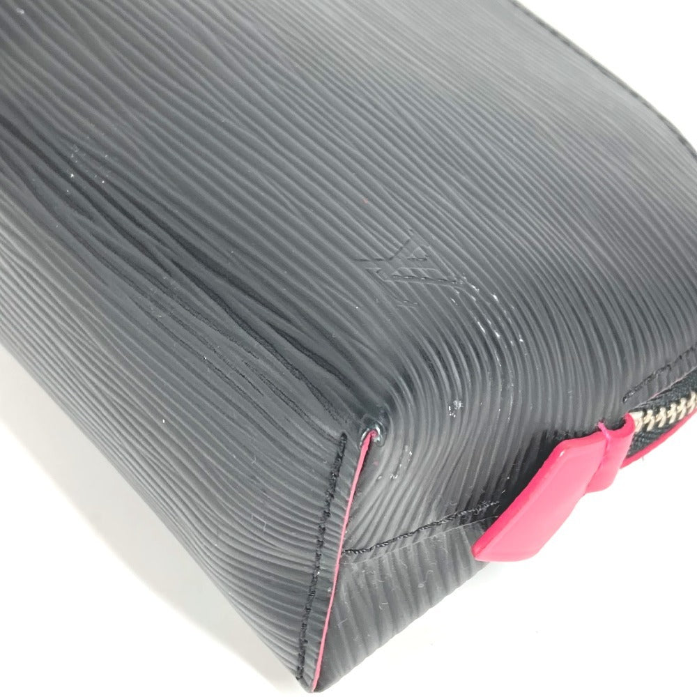 LOUIS VUITTON M67185 エピ バイカラー ポシェット コスメティック ポーチ メイクポーチ マルチポーチ 化粧ポーチ エピレザー ユニセックス ノワール ブラック