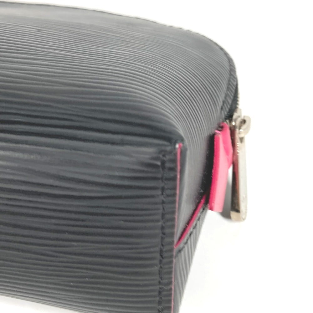 LOUIS VUITTON M67185 エピ バイカラー ポシェット コスメティック ポーチ メイクポーチ マルチポーチ 化粧ポーチ エピレザー ユニセックス ノワール ブラック