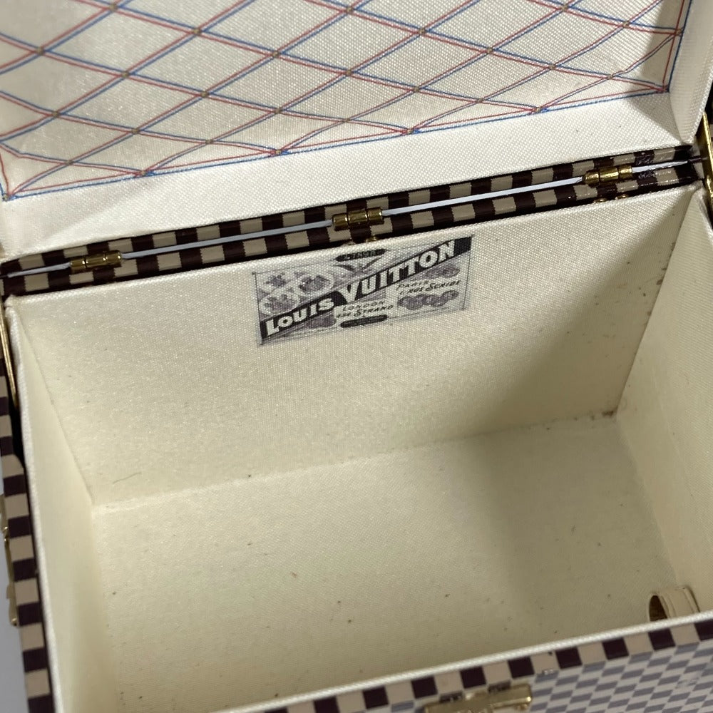 LOUIS VUITTON 不明 VIP顧客限定 ノベルティ 1895年 ダミエ マルシャポー トランク オブジェ インテリア オブジェ メタル ユニセックス ブラウン