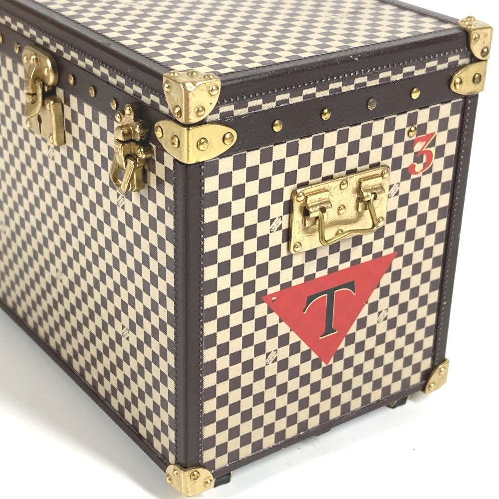 LOUIS VUITTON 不明 VIP顧客限定 ノベルティ 1895年 ダミエ マルシャポー トランク オブジェ インテリア オブジェ メタル ユニセックス ブラウン