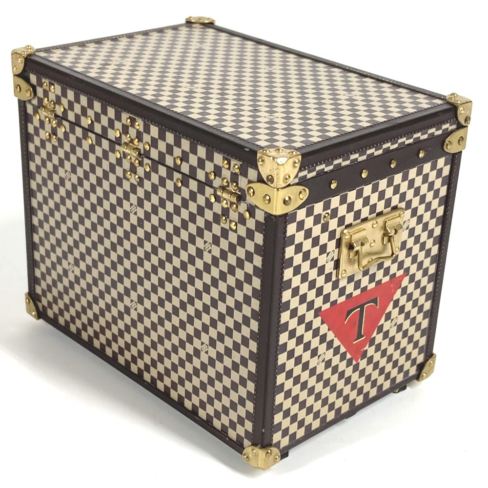 LOUIS VUITTON 不明 VIP顧客限定 ノベルティ 1895年 ダミエ マルシャポー トランク オブジェ インテリア オブジェ メタル ユニセックス ブラウン