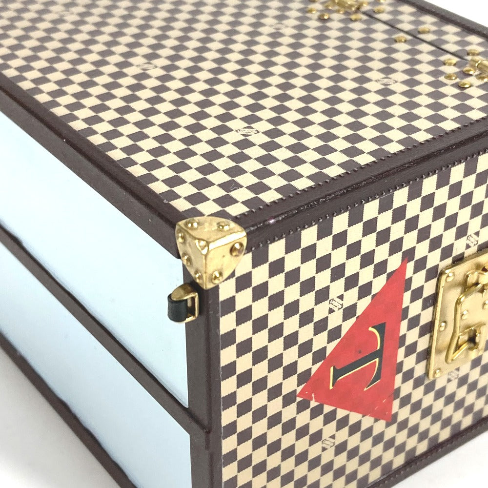 LOUIS VUITTON 不明 VIP顧客限定 ノベルティ 1895年 ダミエ マルシャポー トランク オブジェ インテリア オブジェ メタル ユニセックス ブラウン