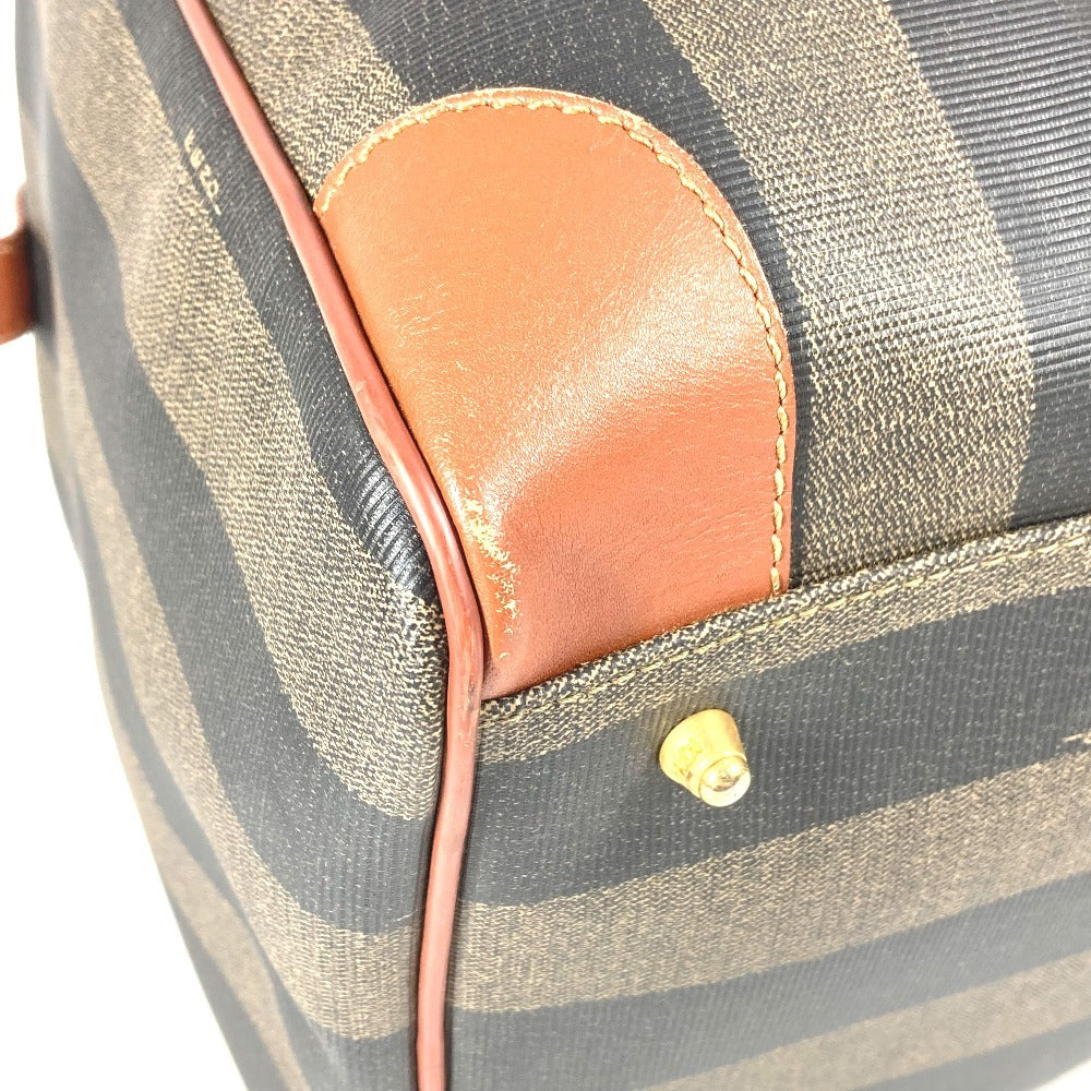 FENDI ヴィンテージ ペカン 旅行バッグ トラベルバッグ カバン ボストンバッグ PVC/レザー ユニセックス カーキ