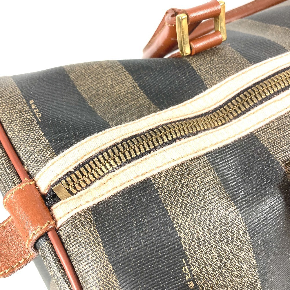 【FENDI】ボストンバッグ トラベルバッグ ペカン柄 ゴールド金具 PVC FENDI ヴィンテージ ペカン 旅行バッグ トラベルバッグ カバン