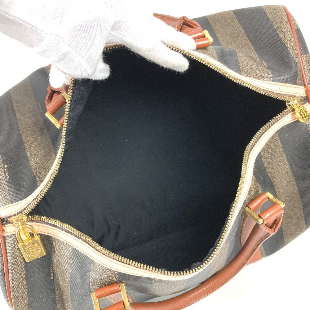 FENDI ヴィンテージ ペカン 旅行バッグ トラベルバッグ カバン ボストンバッグ PVC/レザー ユニセックス カーキ