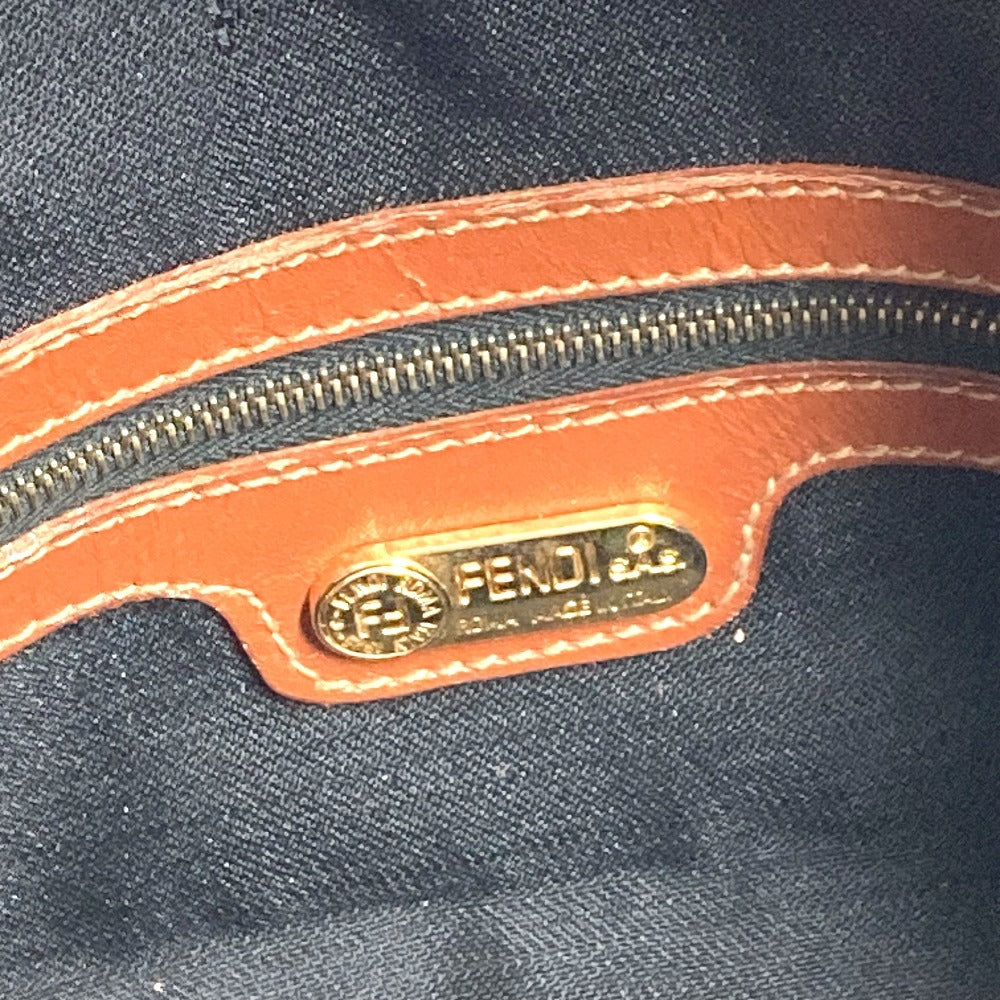 FENDI ヴィンテージ ペカン 旅行バッグ トラベルバッグ カバン ボストンバッグ PVC/レザー ユニセックス カーキ