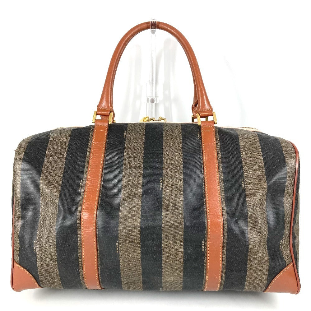 FENDI ヴィンテージ ペカン 旅行バッグ トラベルバッグ カバン ボストンバッグ PVC/レザー ユニセックス カーキ