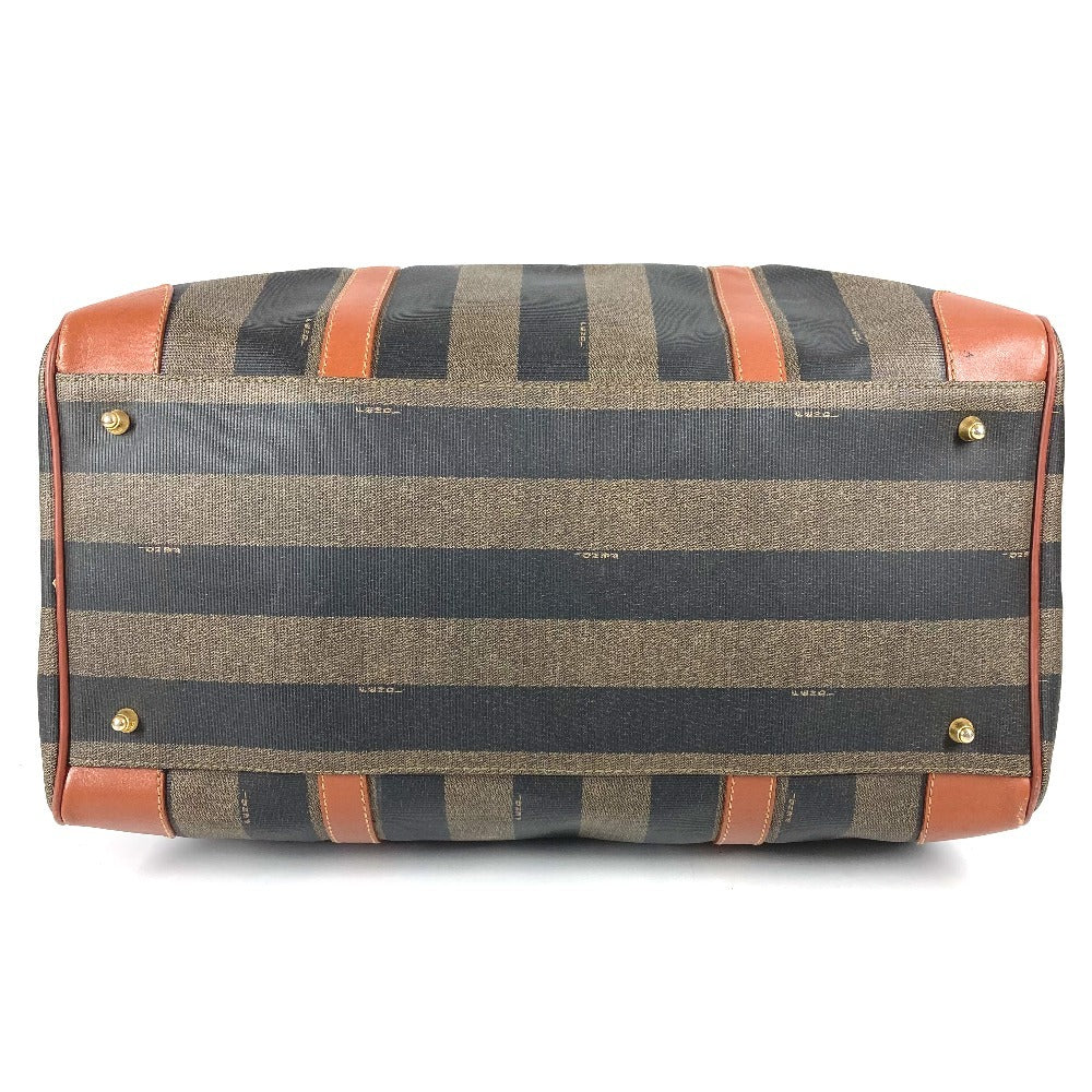 FENDI ヴィンテージ ペカン 旅行バッグ トラベルバッグ カバン ボストンバッグ PVC/レザー ユニセックス カーキ