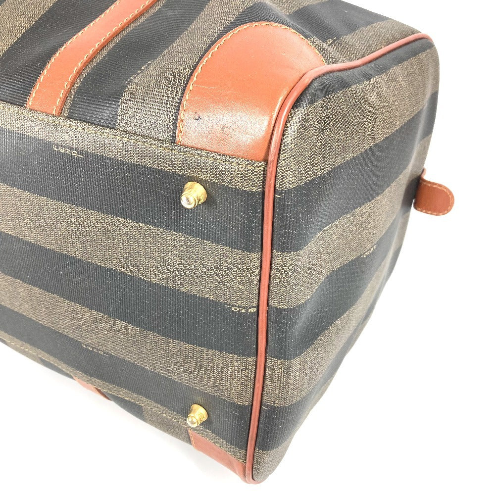 FENDI ヴィンテージ ペカン 旅行バッグ トラベルバッグ カバン ボストンバッグ PVC/レザー ユニセックス カーキ