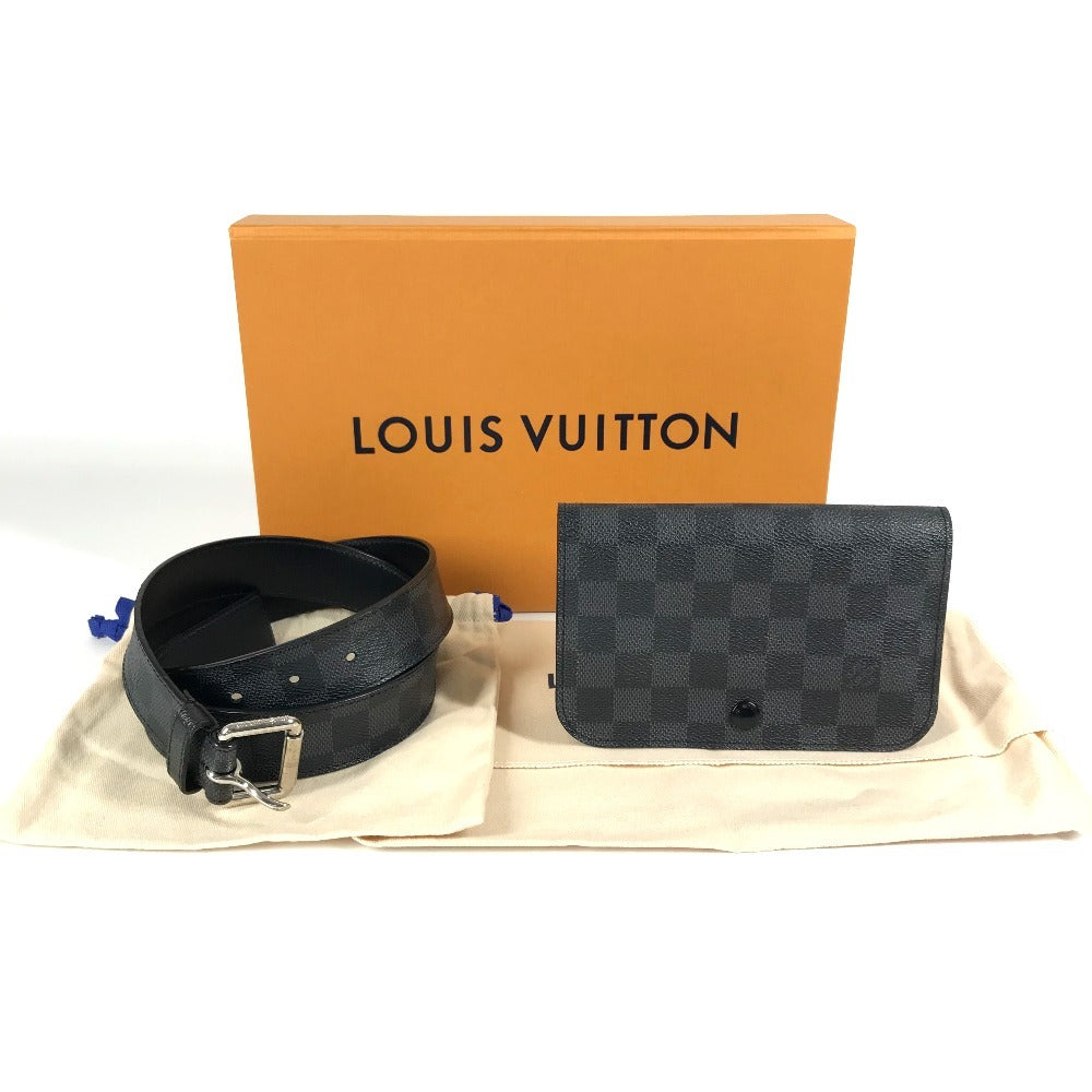 LOUIS VUITTON M6837U ダミエグラフィット サンチュール ポシェットオム ポーチ カバン ベルトバッグ ボディバッグ ウエストバッグ ダミエグラフィットキャンバス ユニセックス ブラック