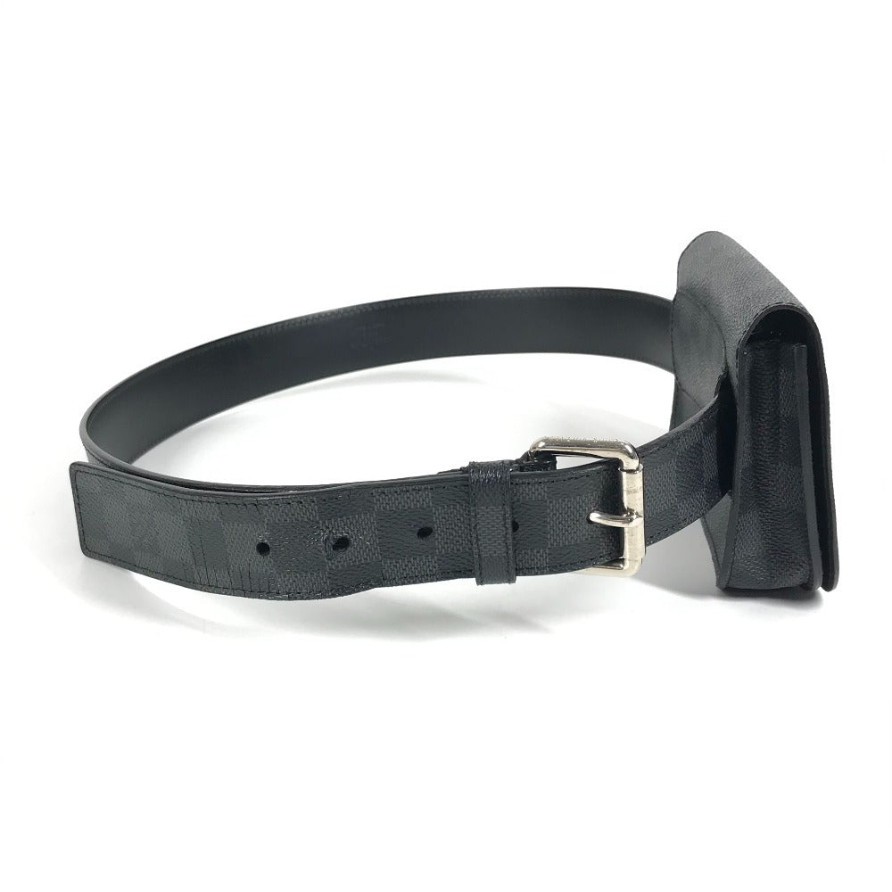 LOUIS VUITTON M6837U ダミエグラフィット サンチュール ポシェットオム ポーチ カバン ベルトバッグ ボディバッグ ウエストバッグ ダミエグラフィットキャンバス ユニセックス ブラック