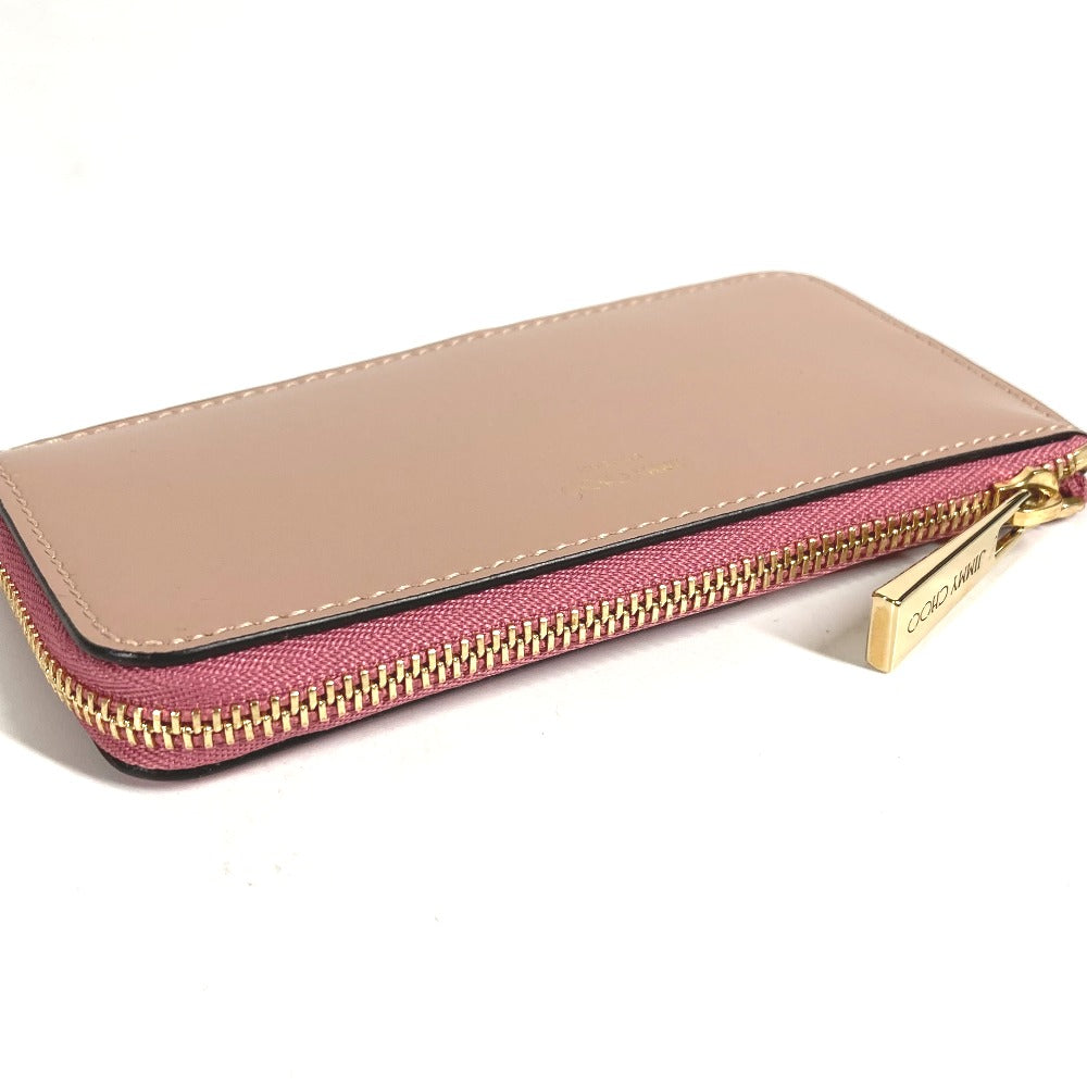 JIMMY CHOO ロゴ カードケース 名刺入れ パスケース フラグメントケース 財布 小銭入れ コインケース レザー ユニセックス ピンク系