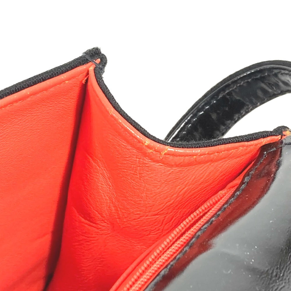 CHANEL ヴィンテージ CC ココマーク ロゴ フラップ カバン 肩掛け ショルダーバッグ コットン レディース ブラック